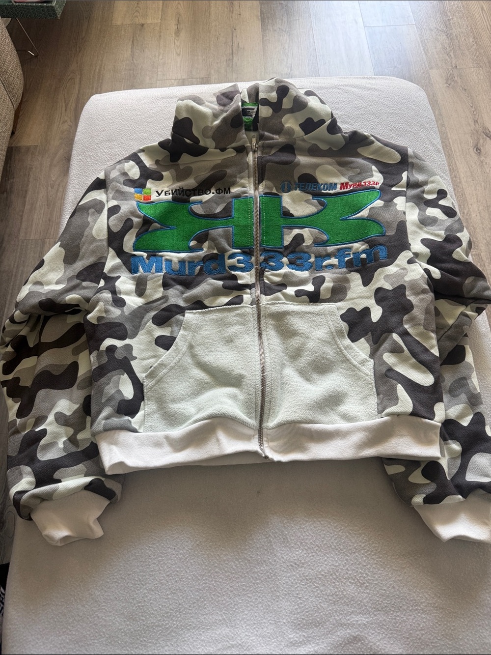MURD333R FM x GREEDY UNIT White camo multi